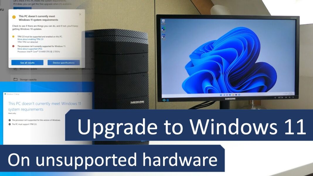 update to windows 11 on unsupported hardware